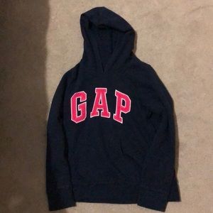 GAP hoodie(pink letters)( navy blue) kids size